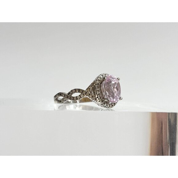 Amethyst & Multi CZ Gemstone 925 Sterling Silver Vintage Ring - sz 10.25 - Picture 7 of 16